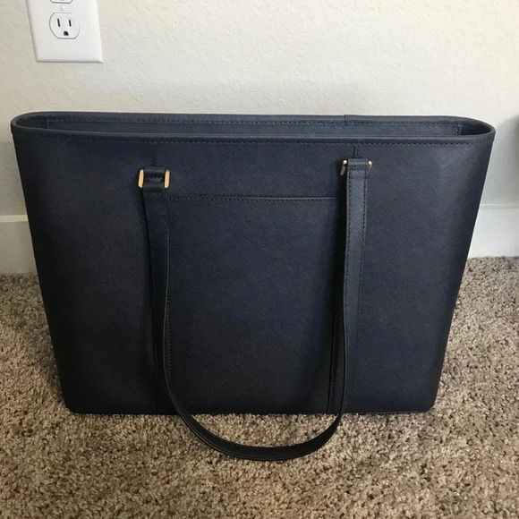 Michael Kors Navy Blue Handbag Tote Bag - Picture 4 of 6